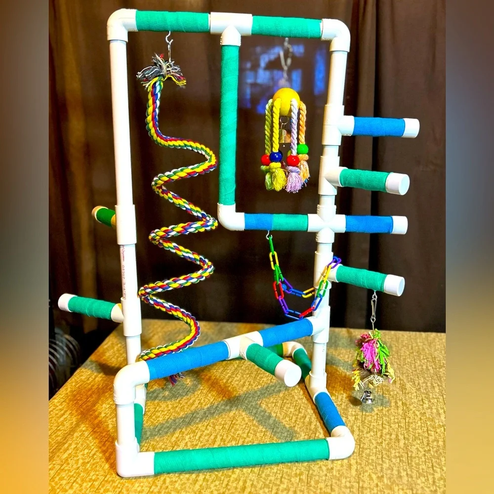 Handmade Bird Perch/Play gym